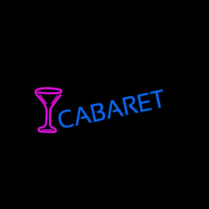 Cabaret With Wine Glass Neonskylt