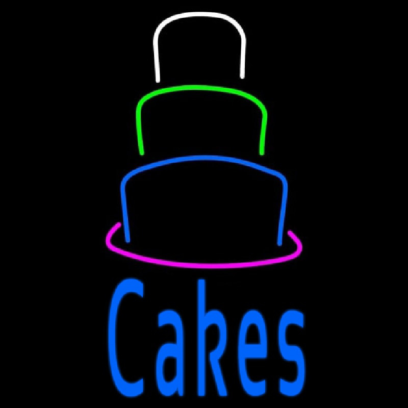 Cake With Cake Layer Neonskylt