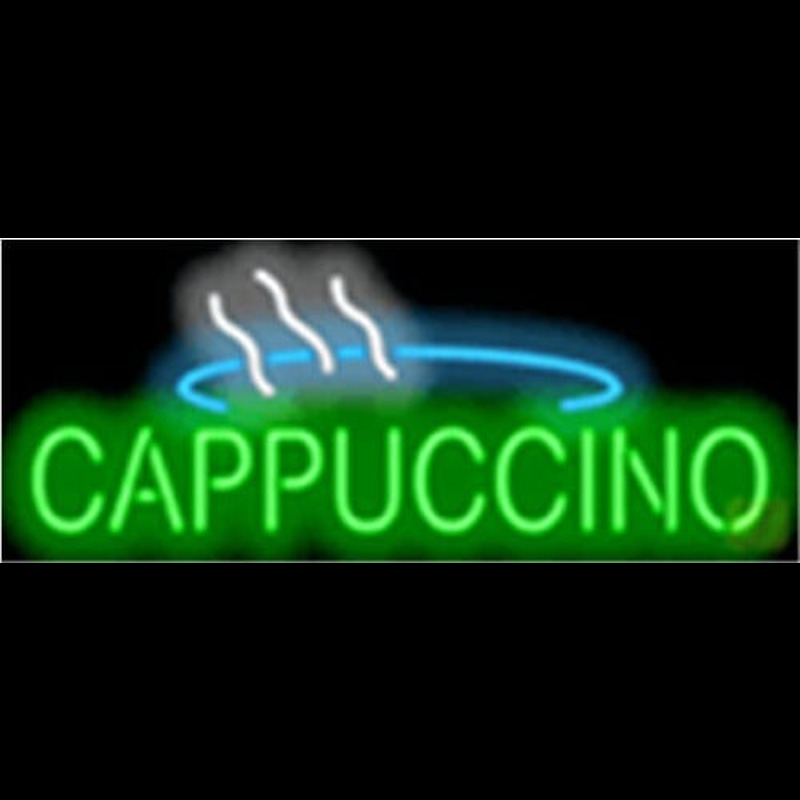 Cappuccino Cafe Food Neonskylt