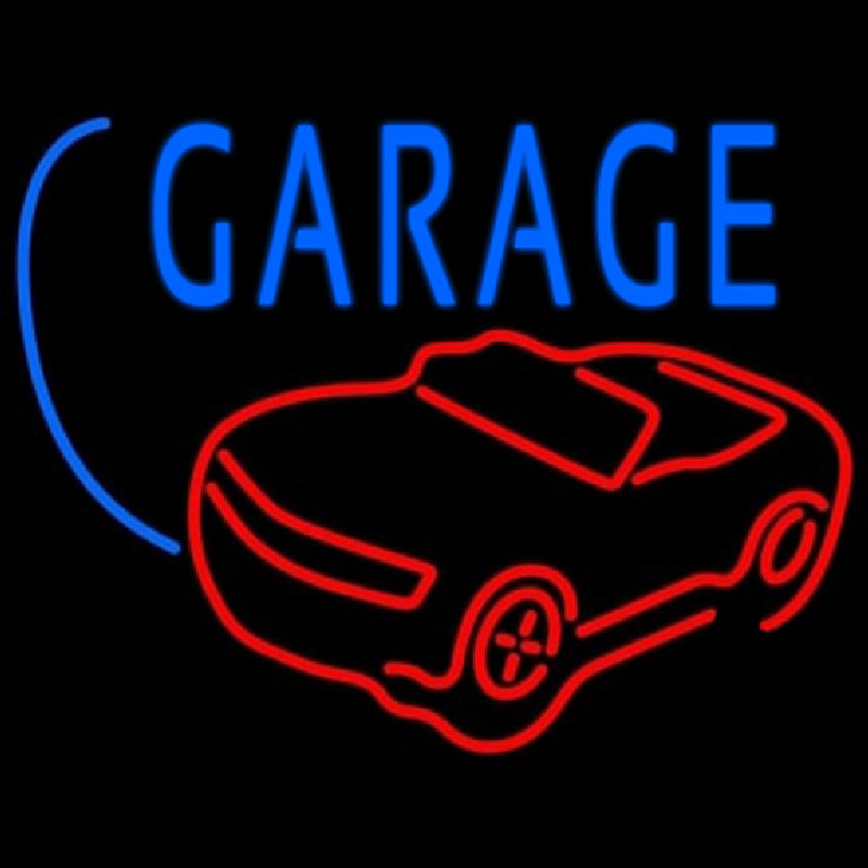 Car Logo Garage Block Neonskylt