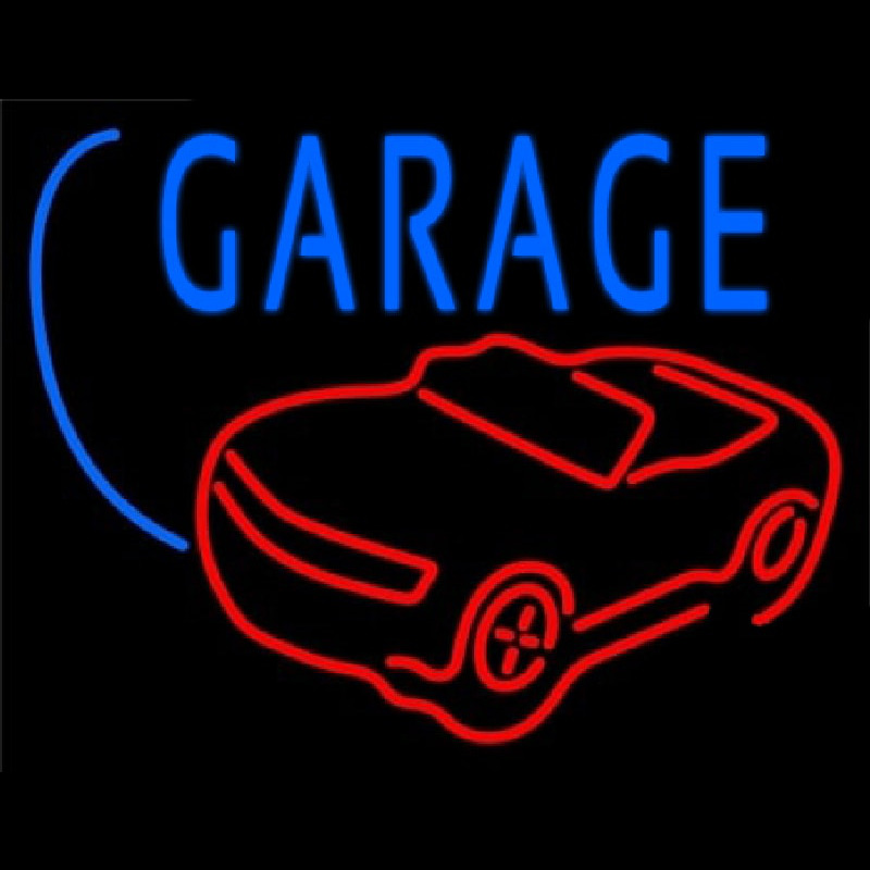 Car Logo Garage Block Neonskylt