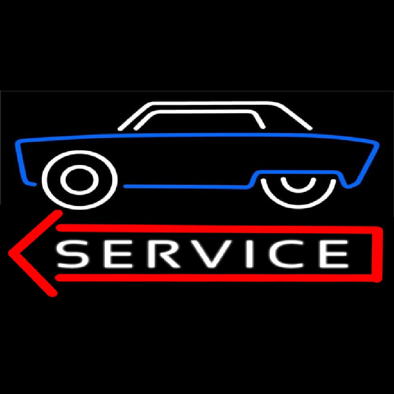 Car Logo Service Neonskylt