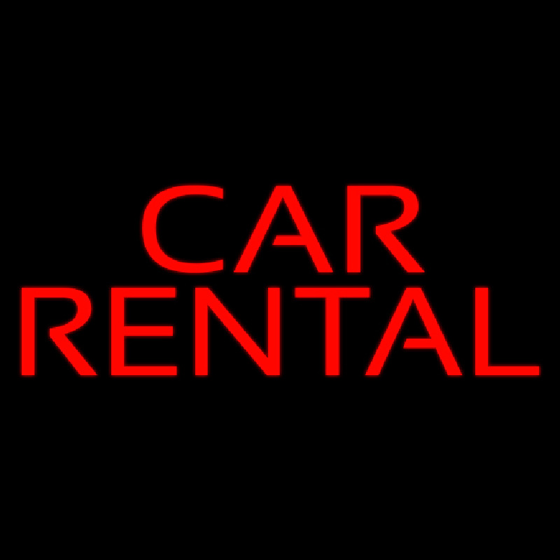 Car Rental Neonskylt