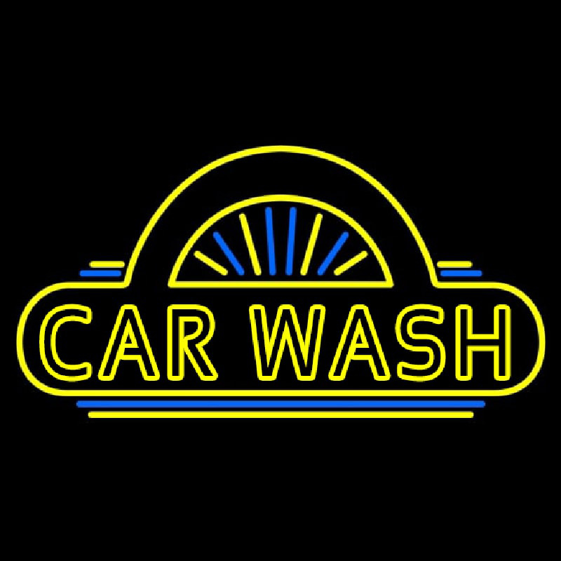 Car Wash Logo Neonskylt