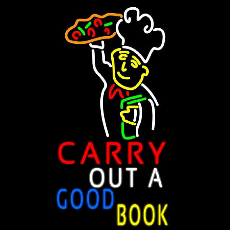 Carry Out A Good Book Neonskylt