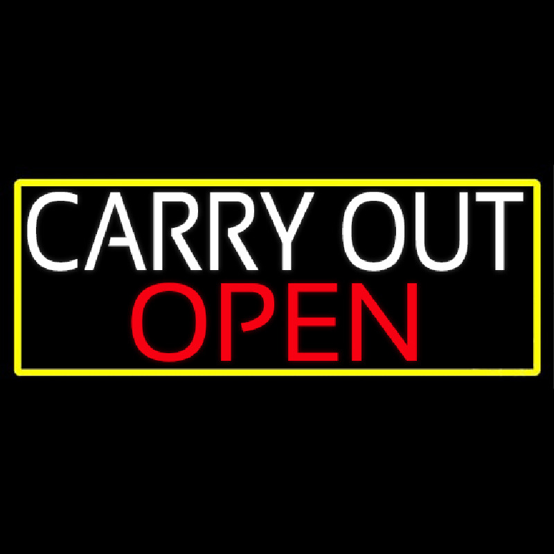 Carry Out Open Neonskylt