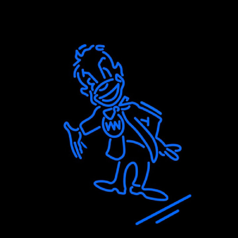 Cartoon Blue Neonskylt