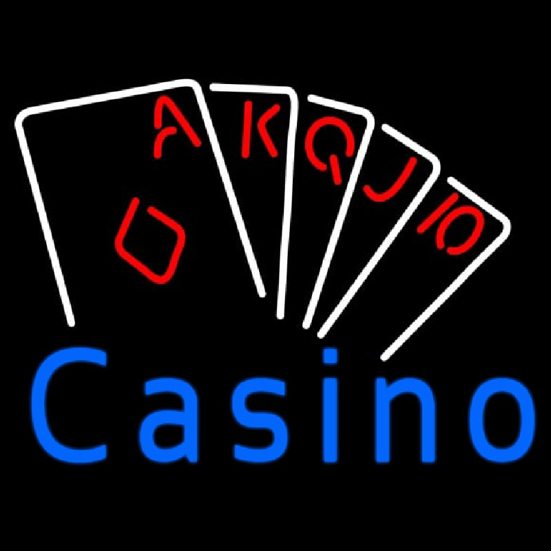 Casino Poker Hand Neonskylt