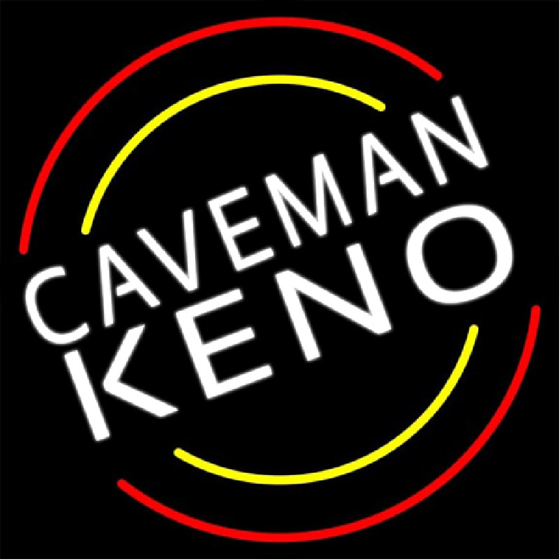 Caveman Keno Neonskylt