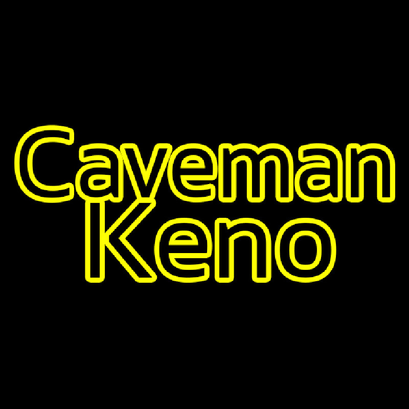 Caveman Keno Neonskylt
