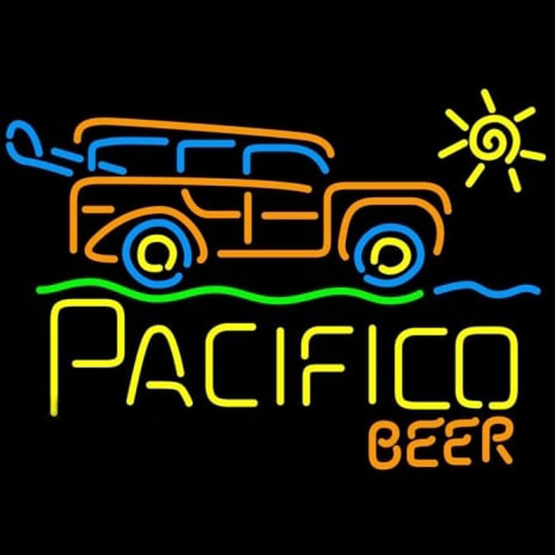 Cerveza Pacifico Sun Bus Neonskylt