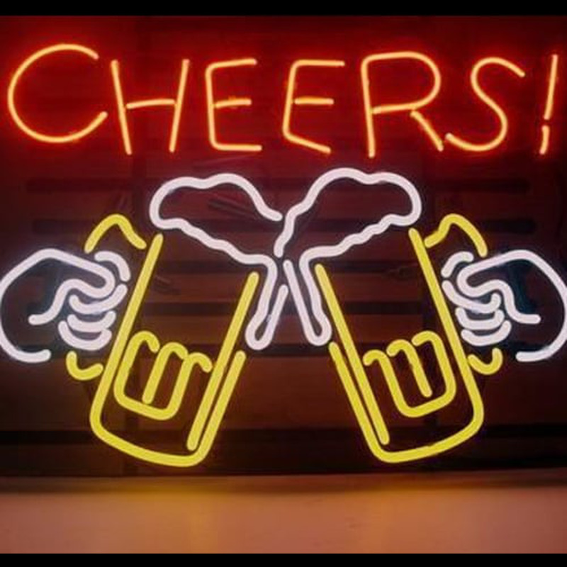 Cheers Öl Öl Bar Öppet Neonskylt