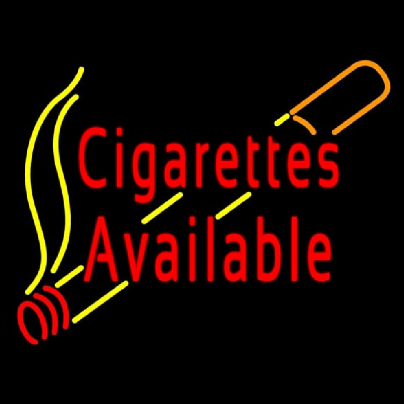Cigarettes Available Neonskylt