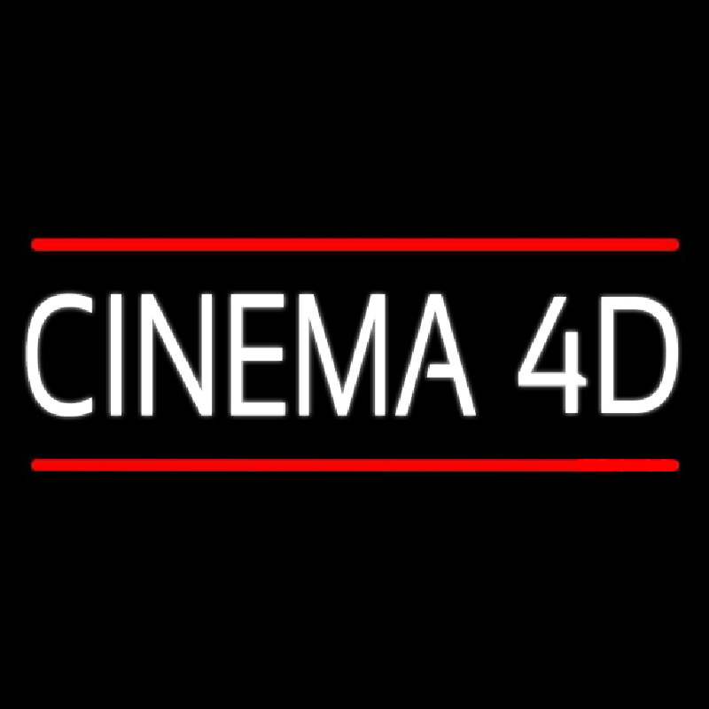 Cinema 4d With Red Line Neonskylt