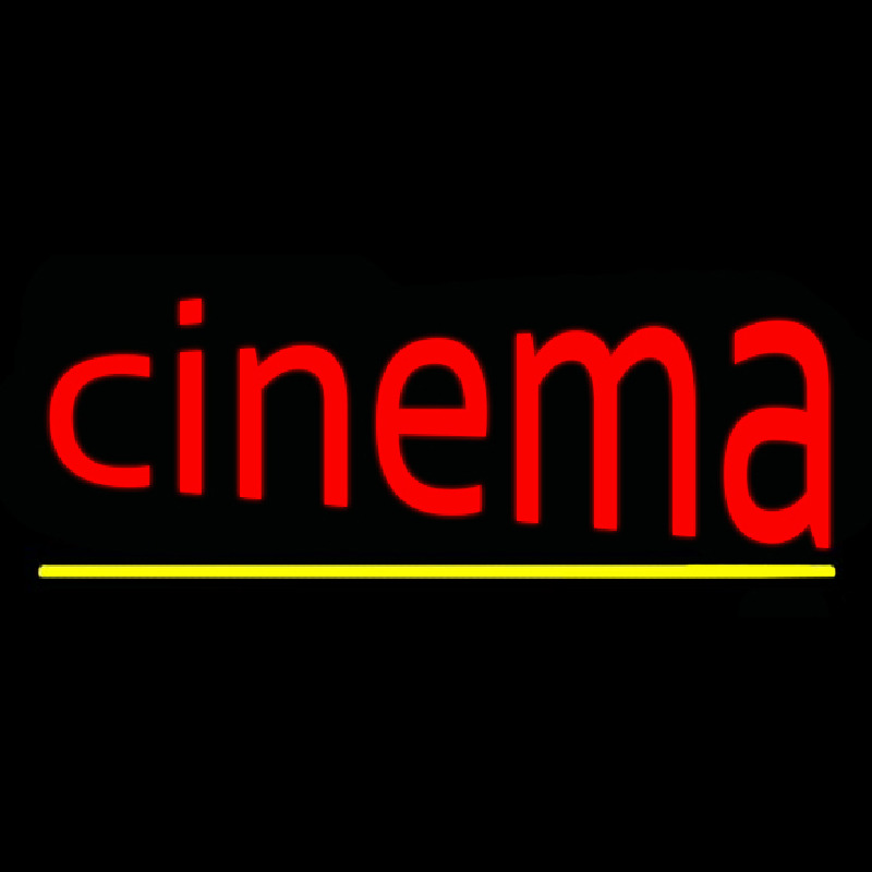 Cinema With Line Neonskylt