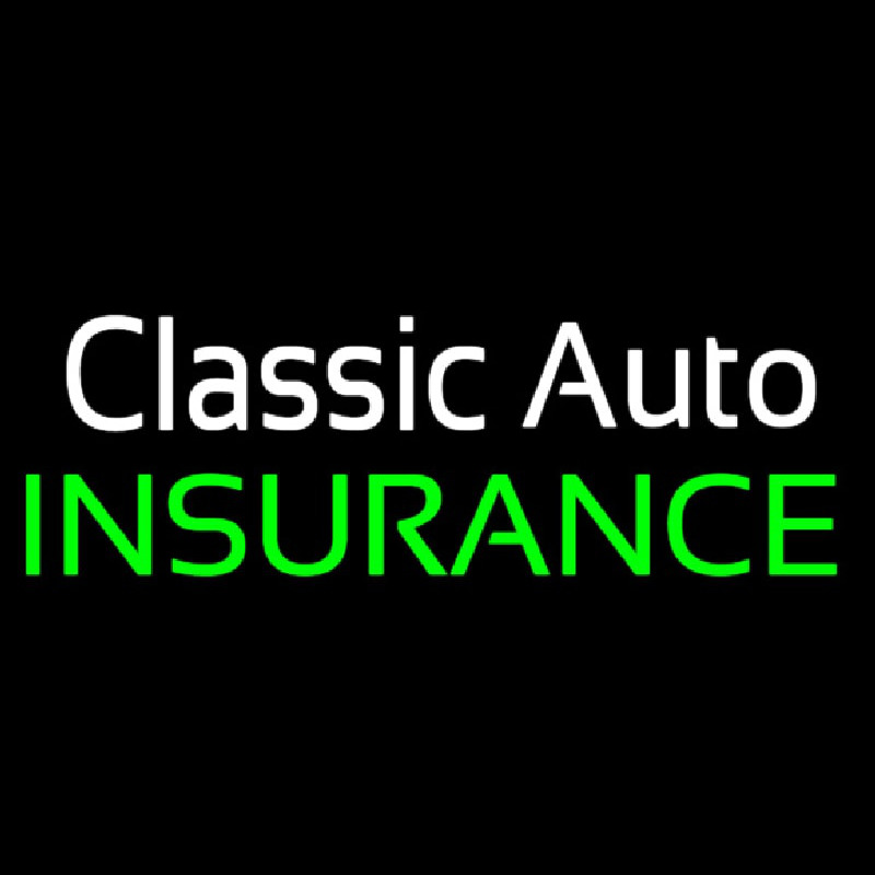 Classic Auto Insurance Neonskylt