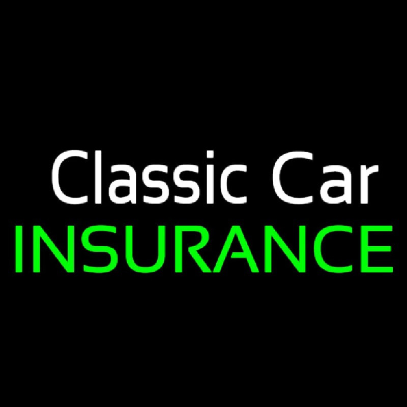 Classic Car Insurance Neonskylt
