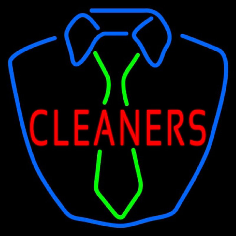 Cleaners Shirt Logo Neonskylt