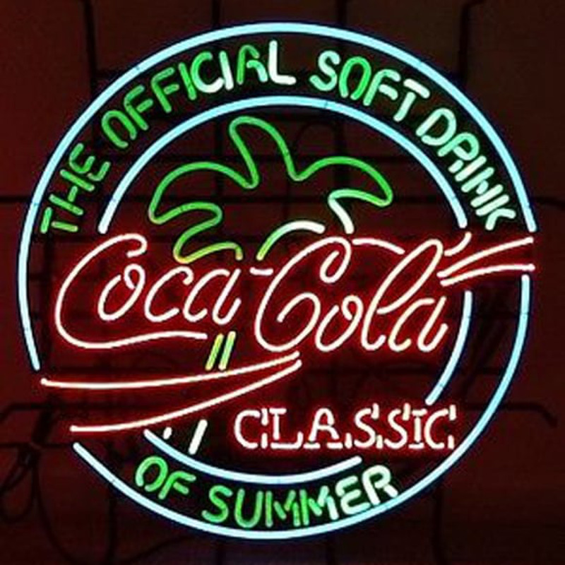 Coca Cola Neon Clock Neonskylt