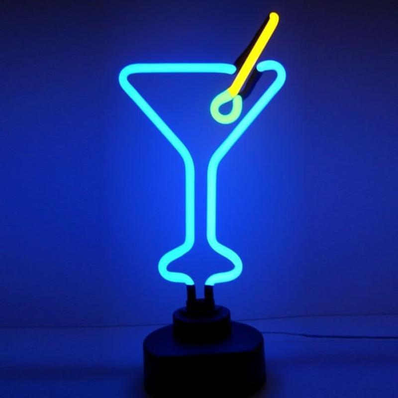 Cocktail Glass Destop Neonskylt