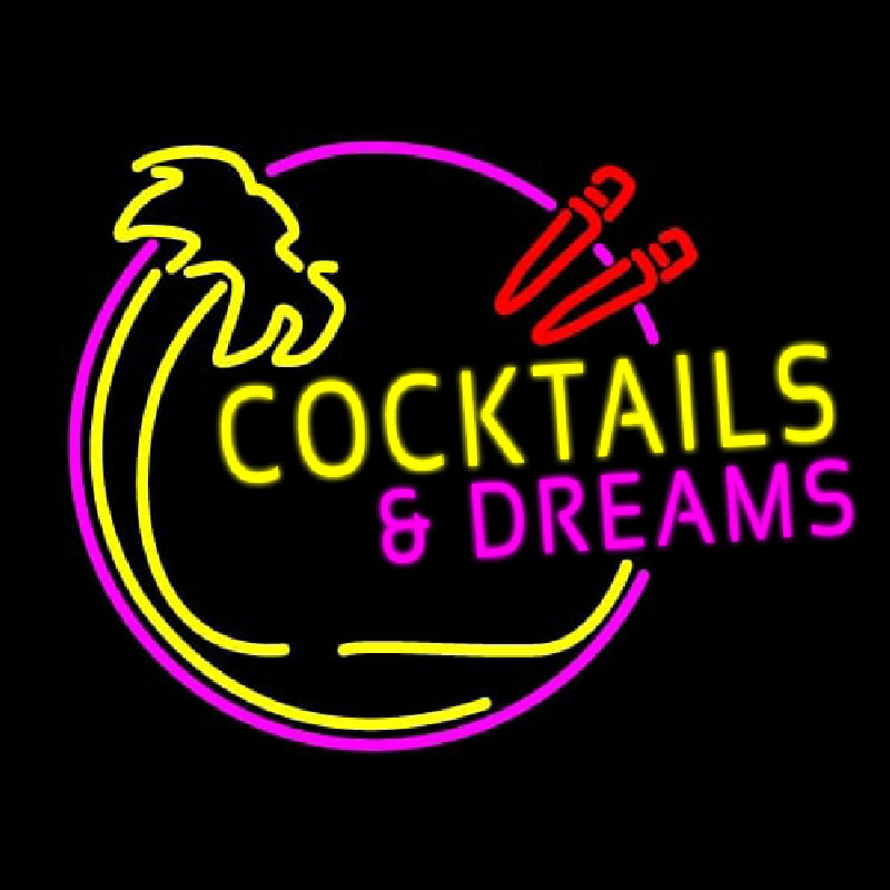 Cocktails And Dreams Bar Neonskylt