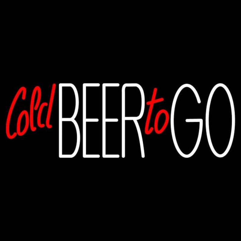 Cold Beer To Go Neonskylt