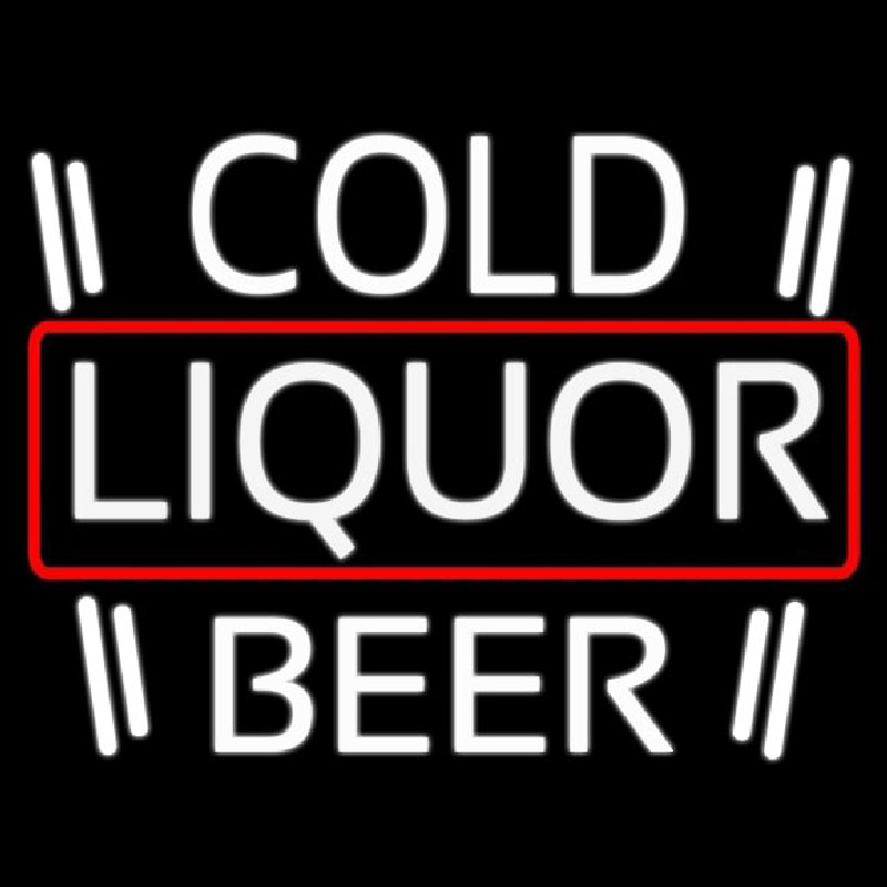 Cold Liquor Beer Neonskylt
