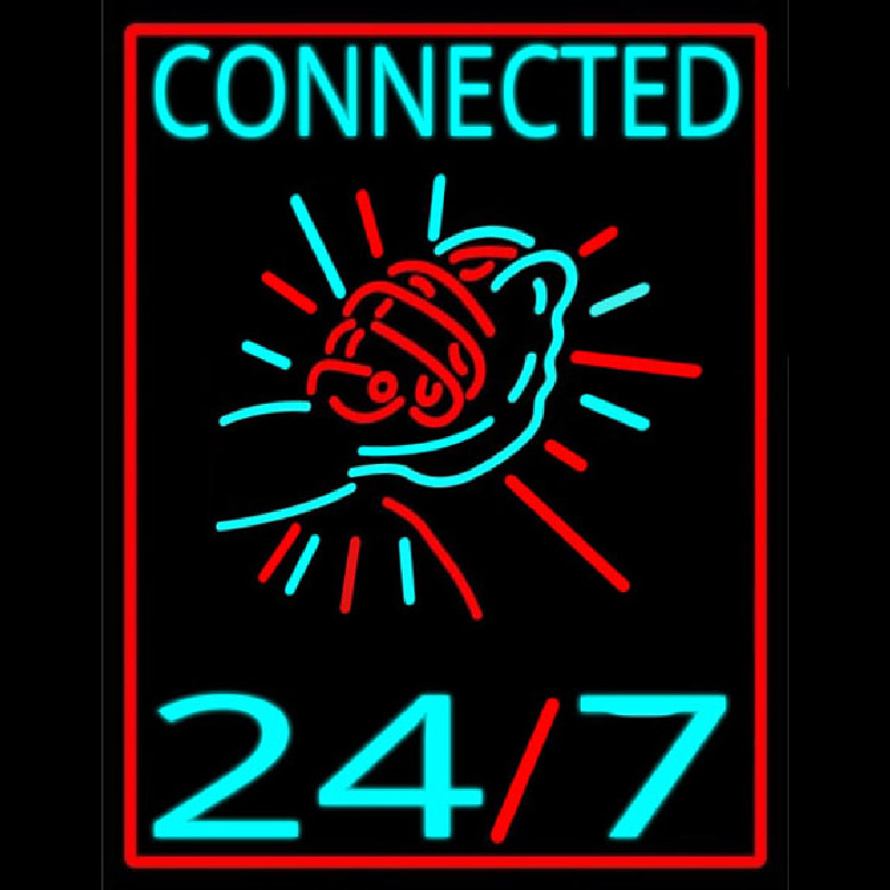 Connected 24by Neonskylt