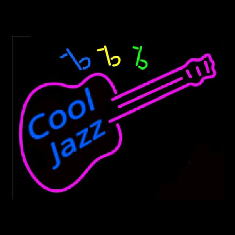Cool Jazz Guitar Neonskylt
