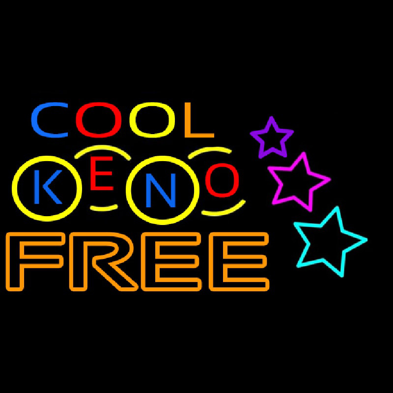 Cool Keno Free 1 Neonskylt