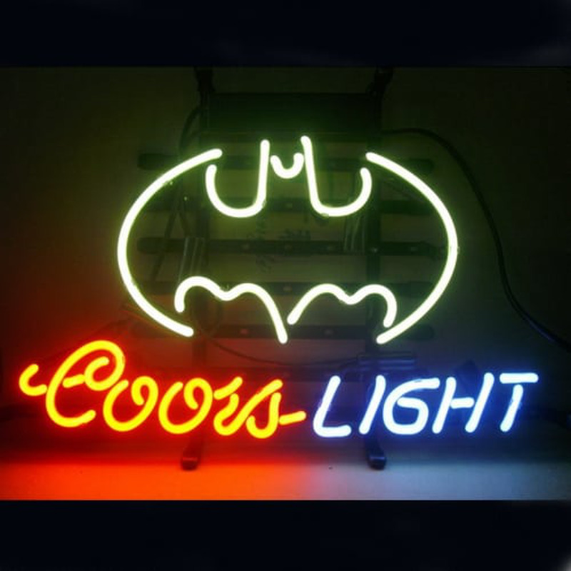 Coors Batman Öl Bar Öppet Neonskylt
