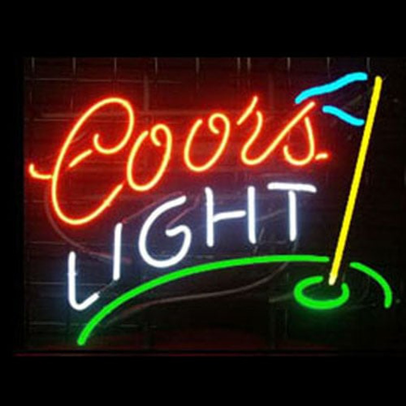 Coors Golf Öl Bar Öppet Neonskylt