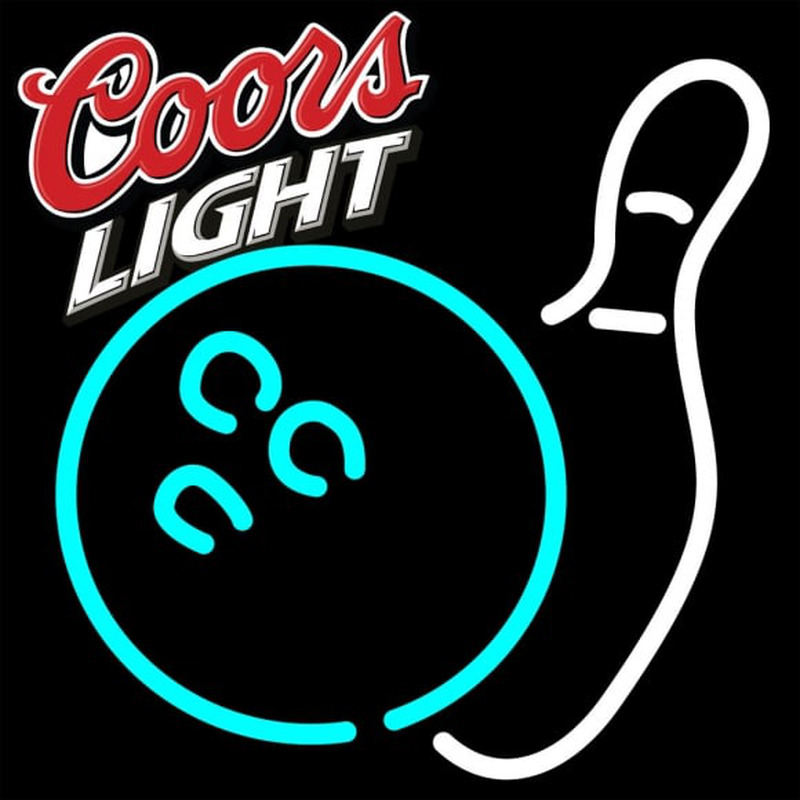 Coors Light Bowling Neon White Sign Neonskylt