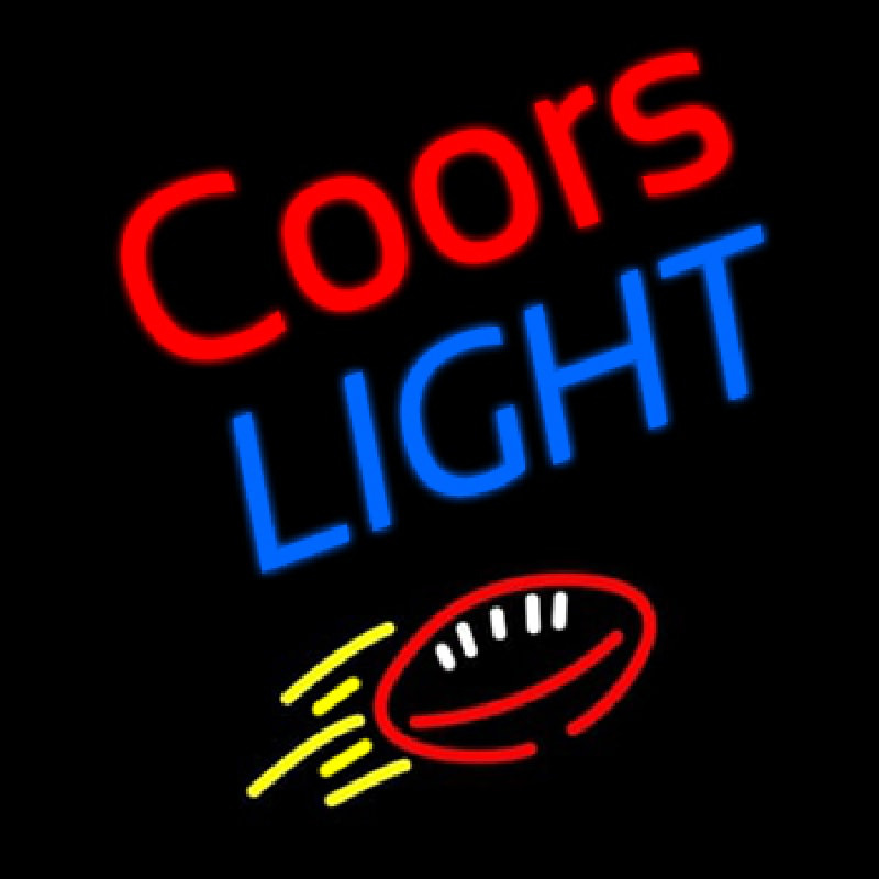 Coors Light Football Beer Neonskylt