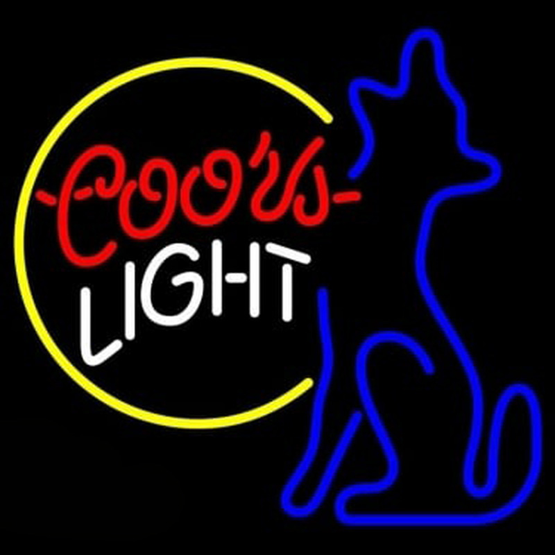 Coors Light Moon Coyote Neonskylt