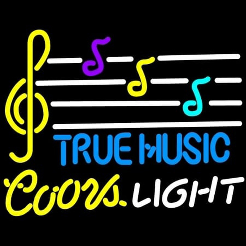 Coors Light True Music Neonskylt