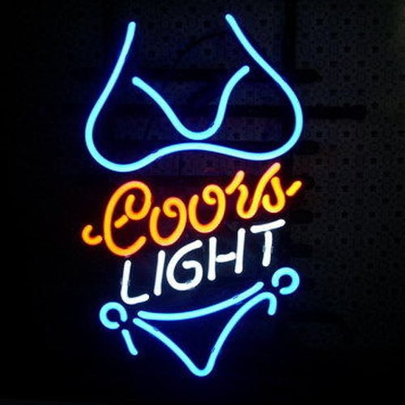 Coors Purple Bikini Neonskylt