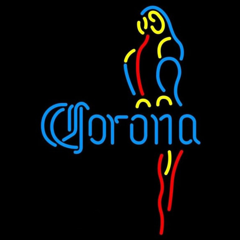 Corona Blue Parrot Beer Sign Neonskylt