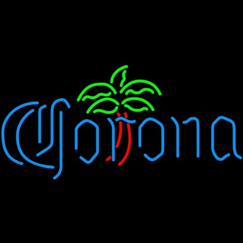 Corona Dominator Palm Tree Beer Sign Neonskylt