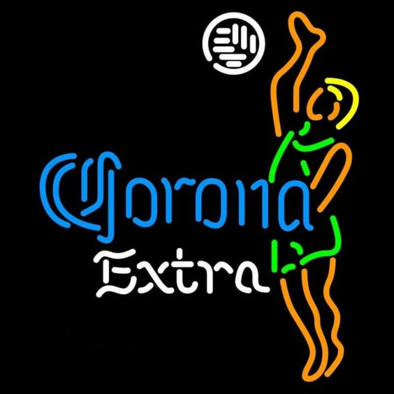 Corona E tra Ball Volleyball boy Beer Sign Neonskylt