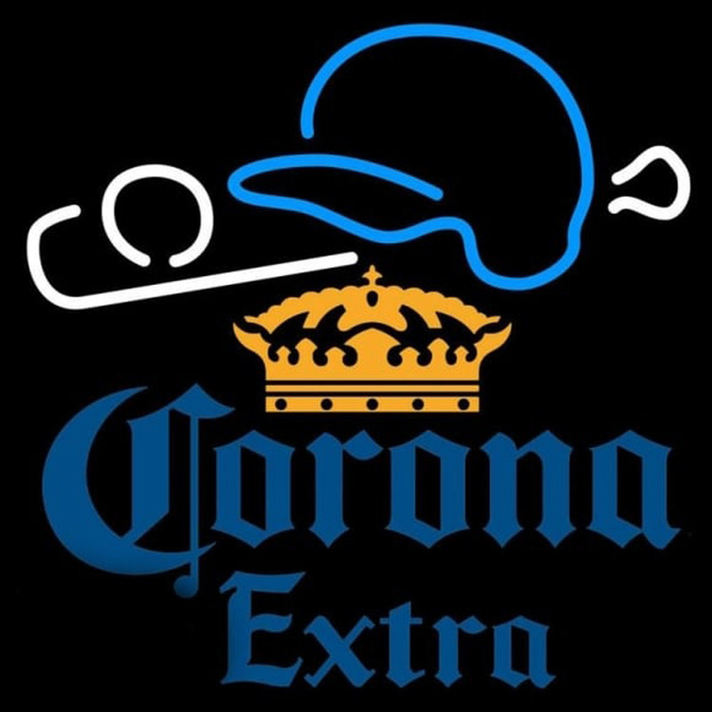 Corona E tra Baseball Beer Sign Neonskylt