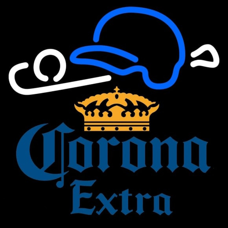 Corona E tra Baseball Beer Sign Neonskylt