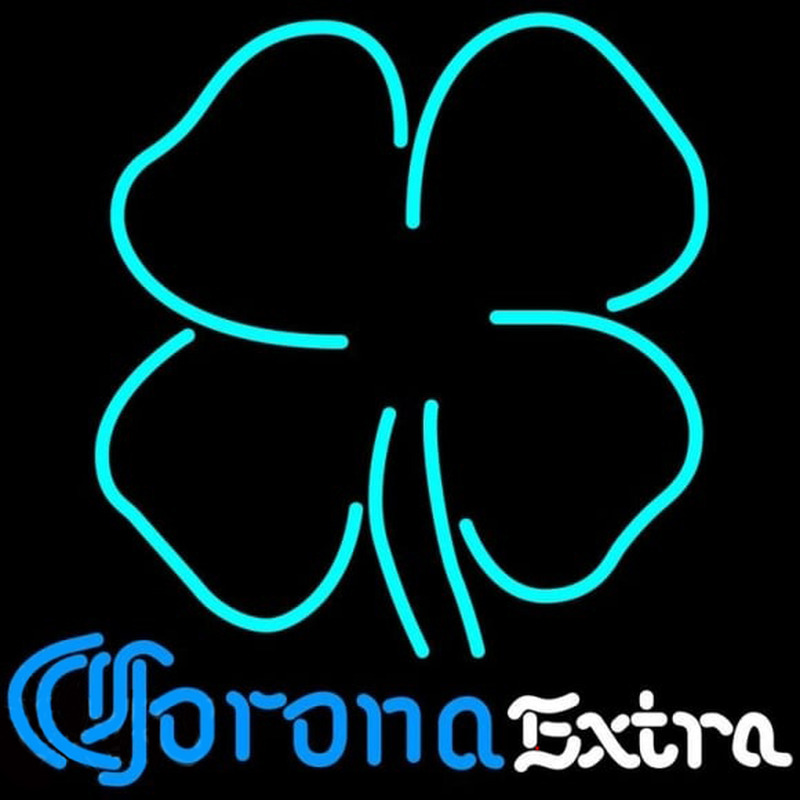 Corona E tra Clover Beer Sign Neonskylt