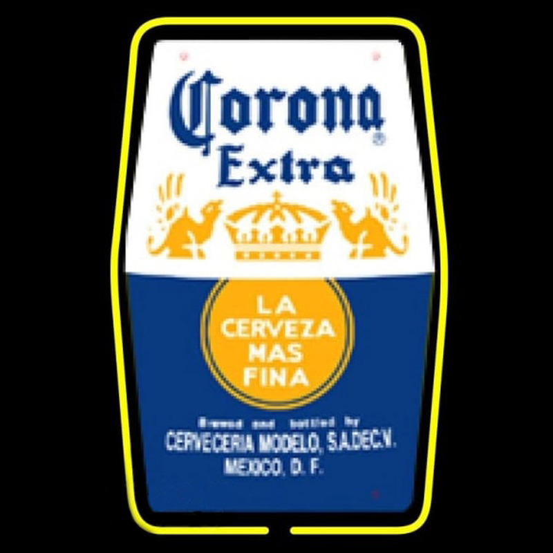 Corona E tra Label Beer Sign Neonskylt