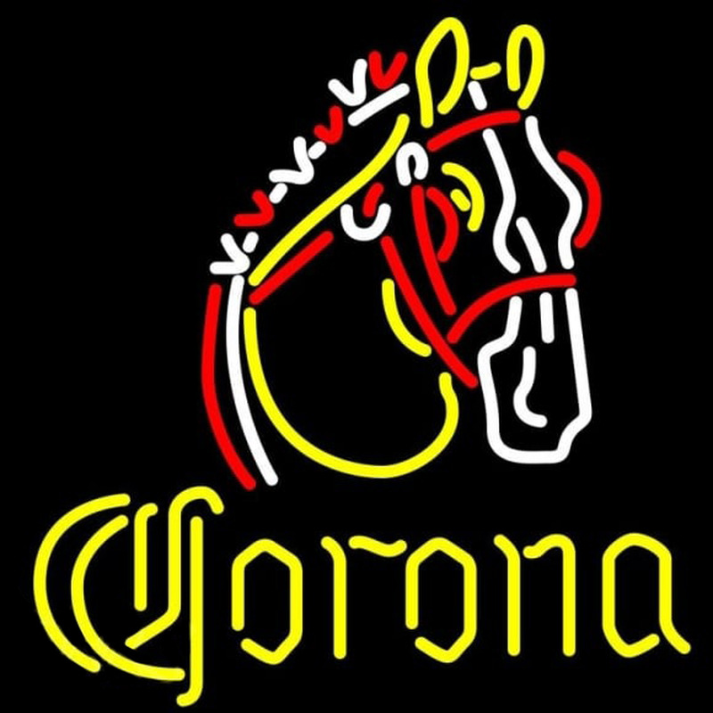 Corona Horse Beer Sign Neonskylt