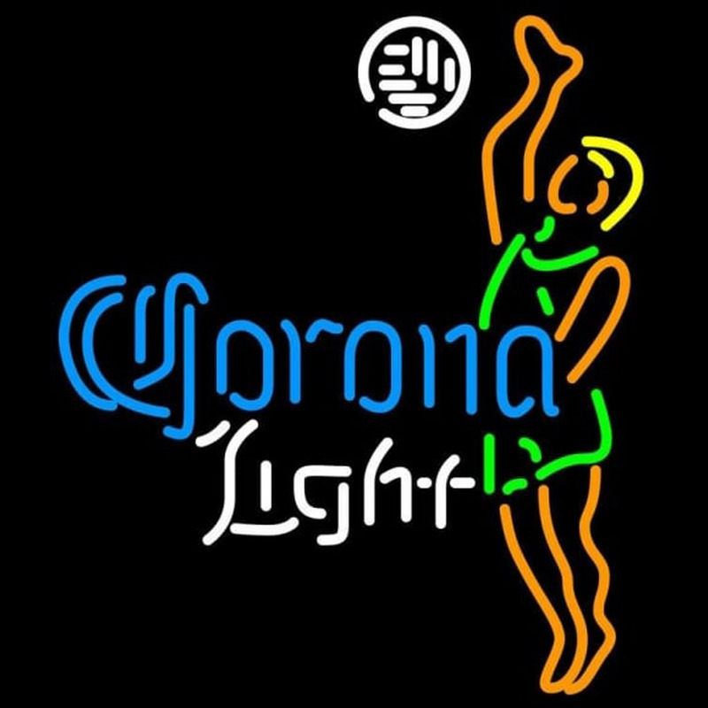 Corona Light Ball Volleyball boy Beer Sign Neonskylt