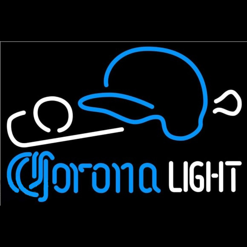 Corona Light Baseball Beer Sign Neonskylt