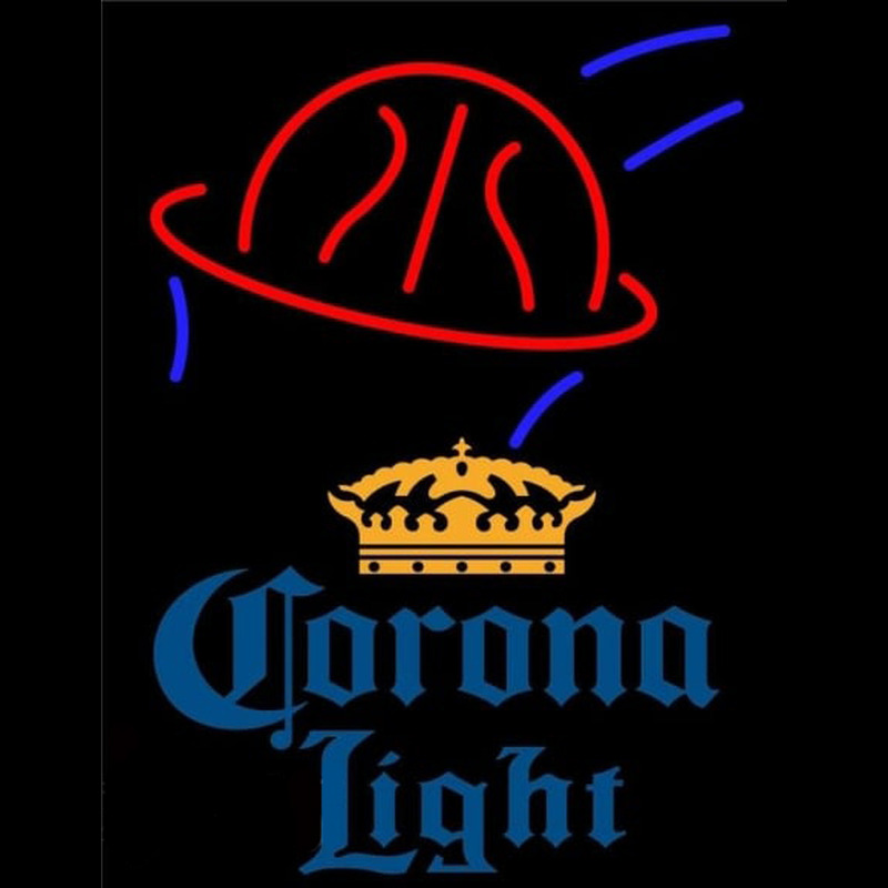 Corona Light Basketball Beer Sign Neonskylt