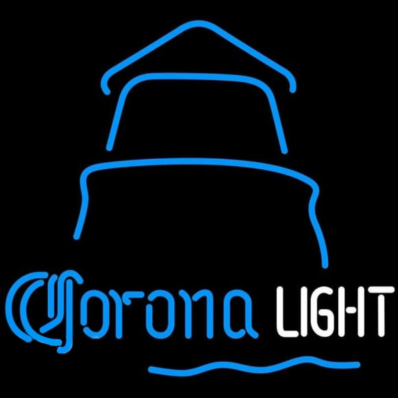 Corona Light Day Lighthouse Beer Sign Neonskylt