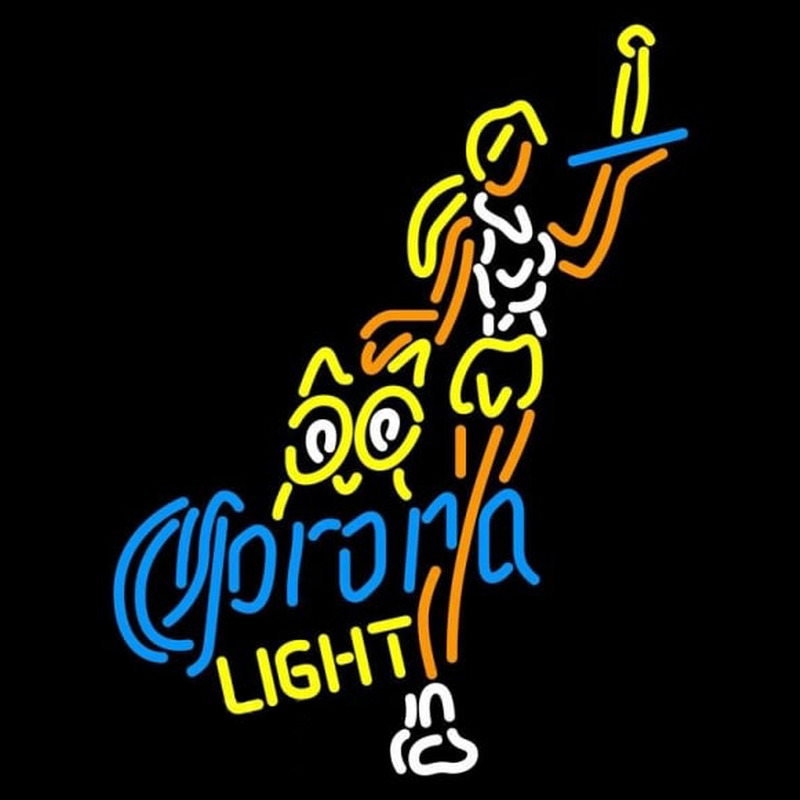 Corona Light Hooters Girls With Bottle Beer Sign Neonskylt